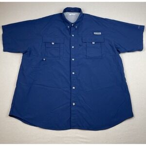 Columbia Shirt Bahama Performance‎ Fishing Gear Men's XXL/2TG Vented Omni-Shade